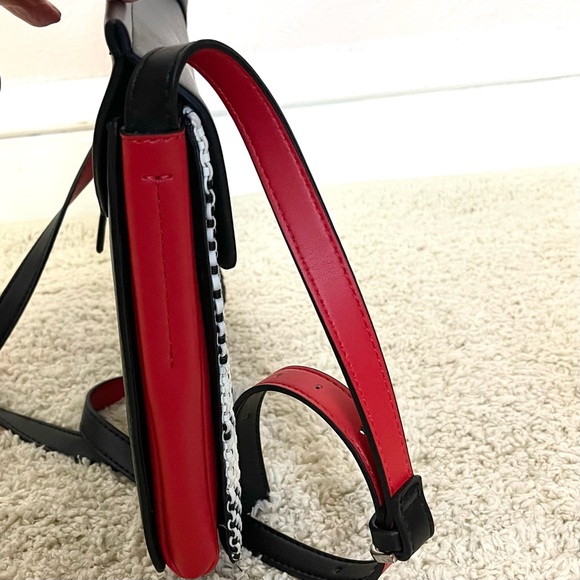 Fiorelli Black and Red Plaid Crossbody Bag - Picture 3 of 9